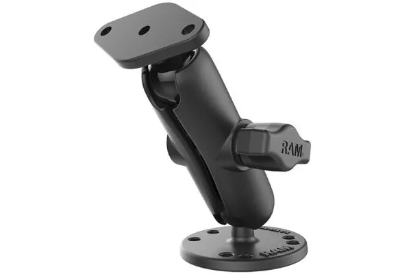 1″ Ball Flat Surface Mount w/ 2.5″ Round & Diamond Base