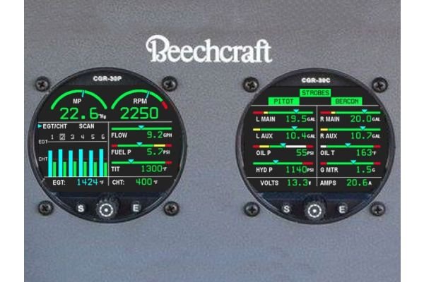 CGR-30P & CGR-30C Primary 6-Cylinder Engine Monitor Combo
