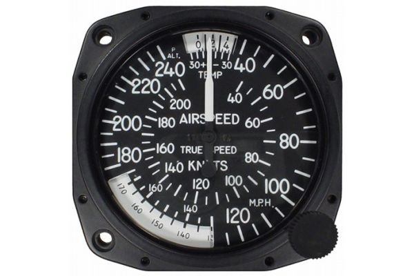 True Airspeed Indicator, 3 1/8 40-240 mph/ 40-210 knots, TSO