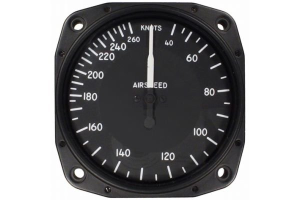 True Airspeed Indicator, 3 1/8″ 40-260 knots, TSO