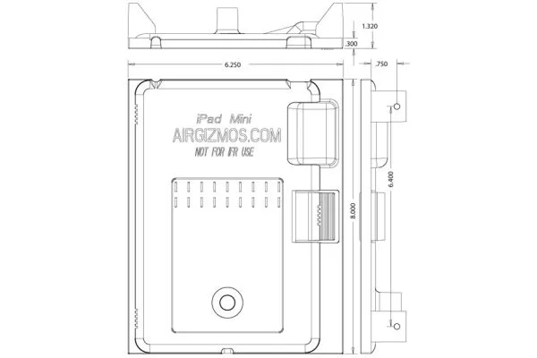 AirGizmo iPad Mini Panel Dock, for iPad Mini 1/2/3