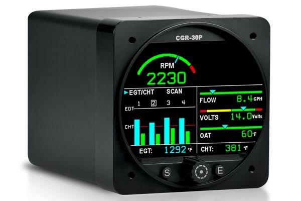 CGR-30P-4-P Primary Engine Monitor, 4-Cyl Premium w/RPM, EGT/CHT & 10 Functions