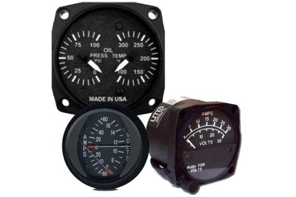 Dual Gauges Electronic, 2.25″, Ammeter/Voltmeter, 100/0/100A, 6-16V