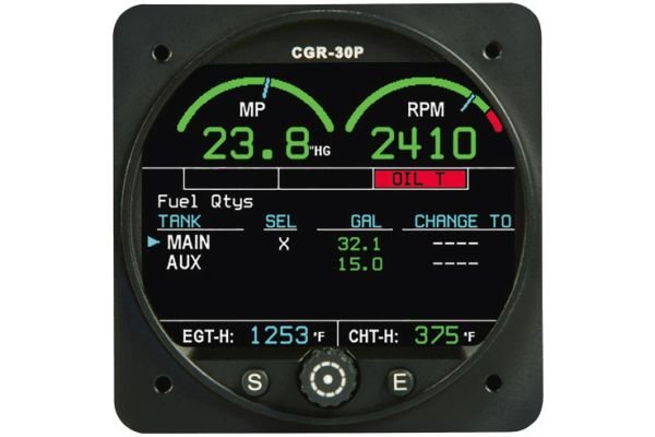 CGR-30P-4-P Primary Engine Monitor, 4-Cyl Premium w/RPM, EGT/CHT & 10 Functions