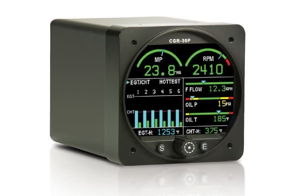 CGR-30P-6-P Primary Engine Monitor, 6-Cyl Premium w/RPM, EGT/CHT & 10 Functions