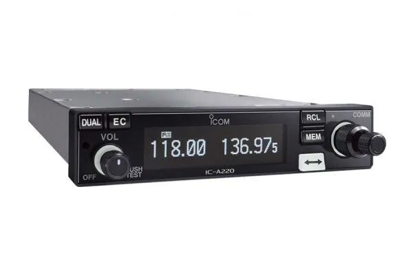 Icom IC-A220 VHF COM Panel Mount Air Band Transceiver, Non-TSO