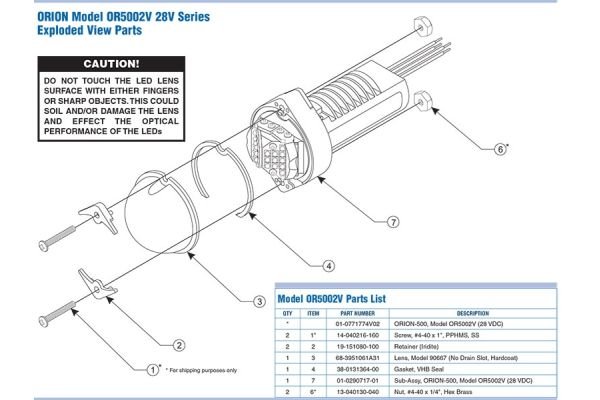 Whelen ORION 500 Series LED Tail Position / Strobe Light Assembly