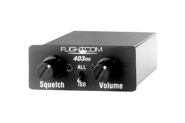 Flightcom Stereo Panel Mount Intercom, 2 Place