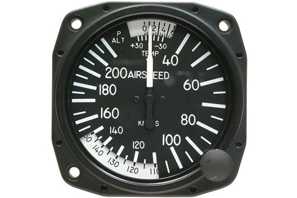True Airspeed Indicator, 3 1/8″ 40-210 knots, TSO